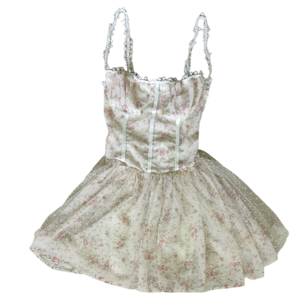 🌸 Floral Fairy Princess Cottage Core Dress XXS/XS